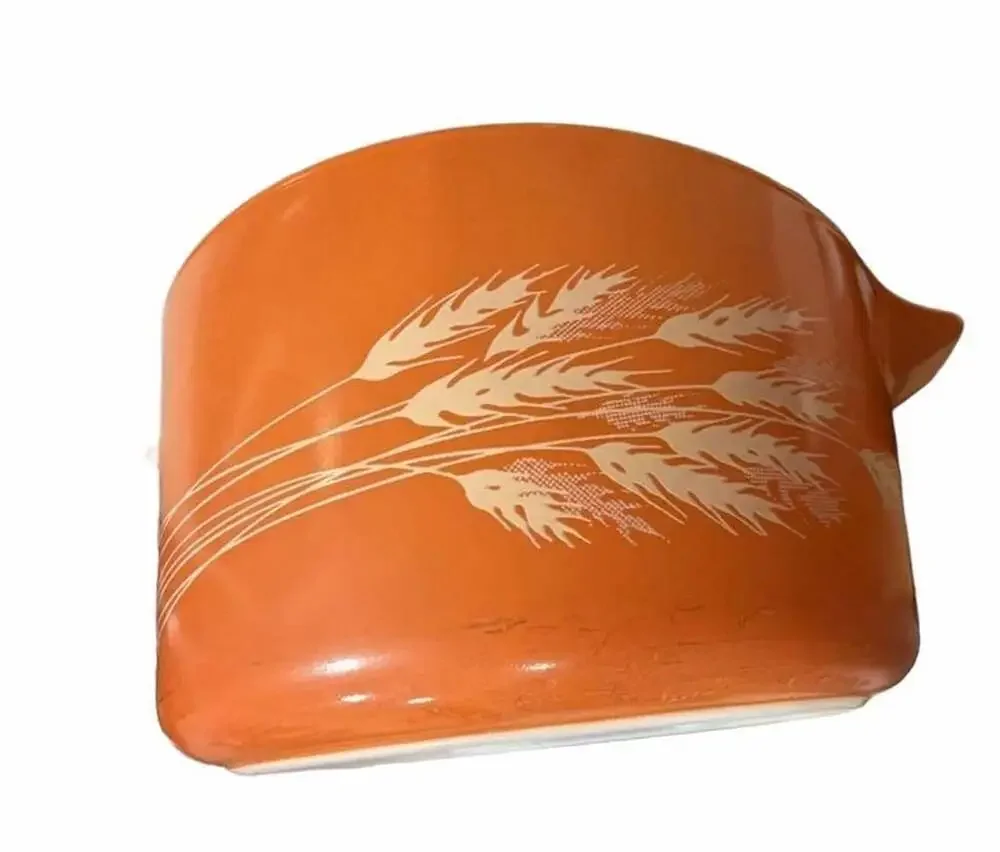 Vintage Pyrex Autumn Harvest Wheat Pattern Cinderella Casserole Bowls (Set of 2)